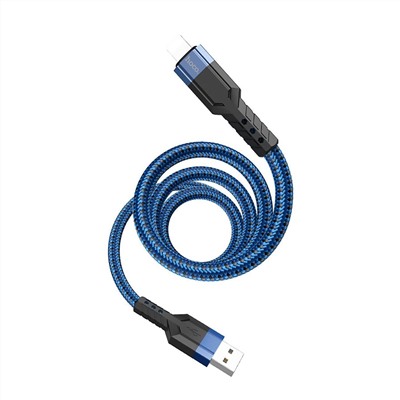 Кабель USB - Apple lightning Hoco U110  120см 2,4A  (blue)