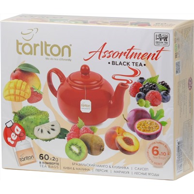 TARLTON. Ассорти. Black tea  карт.пачка, 60 пак.