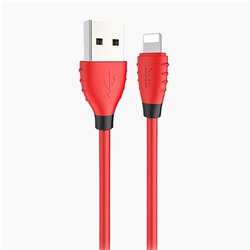 Кабель USB - Apple lightning Hoco X27 Excellent (повр. уп)  120см 2,4A  (red)