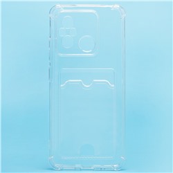 Чехол-накладка - SC276 с картхолдером для "Xiaomi Poco C55/Redmi 12C" (transparent)