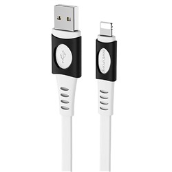 Кабель USB - Apple lightning Borofone BX35 Carib  100см 2,4A  (white)