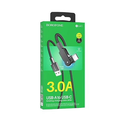 Кабель USB - Type-C Borofone BU41   3A  (black)