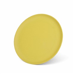 Тарелка 25x1,4см Плоская, цвет Желтый (бамбуковое волокно)