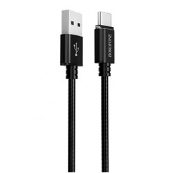 Кабель USB - Type-C Borofone BU1 магнитный (повр.уп)  120см 3A  (black)