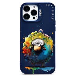 Чехол-накладка - SC335 для "Apple iPhone 13 Pro Max"  (овечка) (dark blue) (227056)