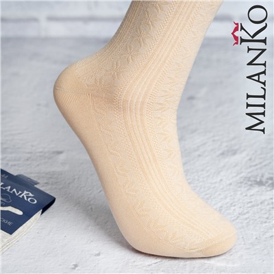 Мужские носки летние с выбитым рисунком (Узор 2) MilanKo N-180