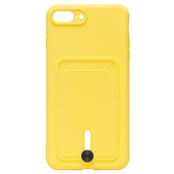 Чехол-накладка - SC304 с картхолдером для "Apple iPhone 7 Plus/iPhone 8 Plus" (yellow) (208674)