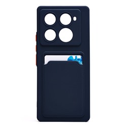 Чехол-накладка - SC337 с картхолдером для "Infinix Note 40 Pro 5G" (dark blue) (230678)