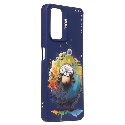 Чехол-накладка - SC335 для "Xiaomi Redmi Note 11 4G Global"  (овечка) (dark blue) (227242)