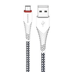 Кабель USB - micro USB Borofone BX25 Powerful  100см 2,4A  (white)