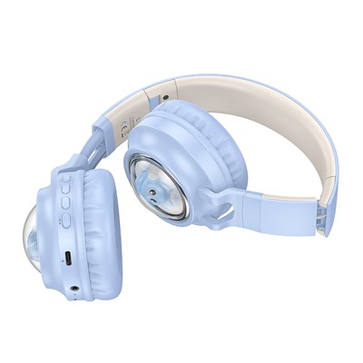 Bluetooth-наушники полноразмерные Hoco W50 Cute fun (blue)