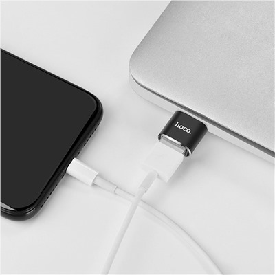 Адаптер Hoco UA5 OTG Type-C to USB converter (black)