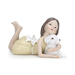 Статуэтка "Девушка с собакой" 8,5 см
