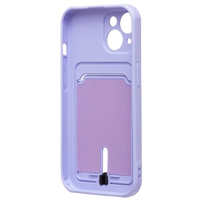 Чехол-накладка - SC304 с картхолдером для "Apple iPhone 15" (light violet) (228127)