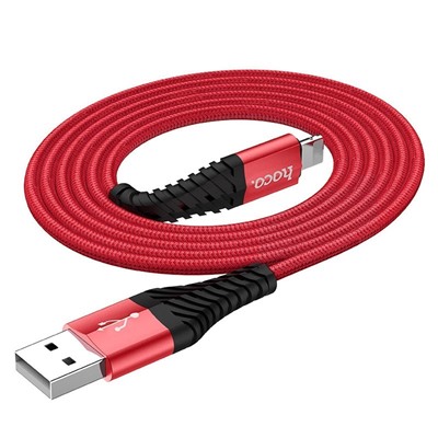 Кабель USB - Apple lightning Hoco X38 Cool Charging (повр. уп)  100см 2,4A  (red)