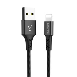 Кабель USB - Apple lightning Borofone BX20  100см 2A  (black)