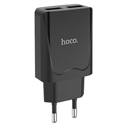 Адаптер Сетевой Hoco C52A Authority (повр. уп.) 2USB 2,1A/10W (black)