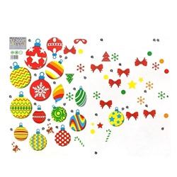 Наклейка - витражная 06 New Year (multicolor)