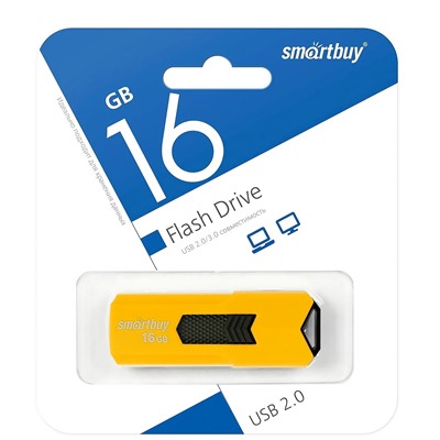 Флэш накопитель USB 16 Гб Smart Buy STREAM (yellow)