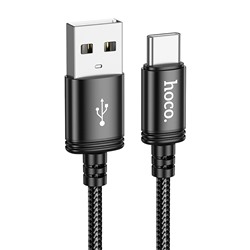 Кабель USB - Type-C Hoco X91 Radiance PD  300см 3A  (black)