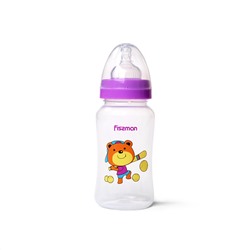 Детская бутылочка для кормления пластиковая Фиолетовый 300мл / 19см