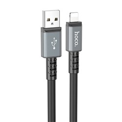 Кабель USB - Apple lightning Hoco X85  100см 2,4A  (black)