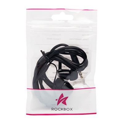 Проводные наушники внутриканальные RockBox HRBX-200 Jack 3,5  (black)
