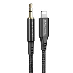 Кабель Lightning - 3.5mm Borofone BL7  100см   (black)