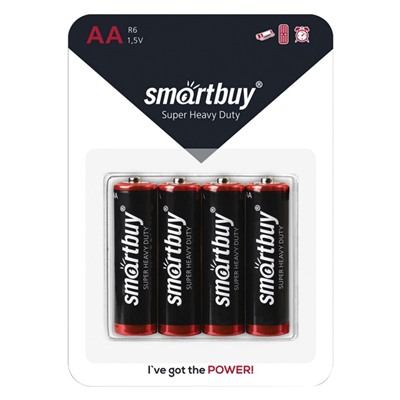 Батарейка AA Smart Buy R6 (4-BL) (48/960)