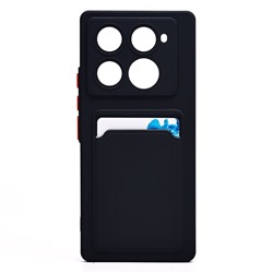 Чехол-накладка - SC337 с картхолдером для "Infinix Note 40 Pro 5G" (black) (230677)