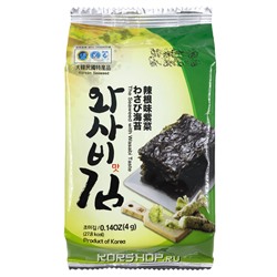 Сушеная морская капуста со вкусом васаби Humanwell Manjun, Корея, 4 г Акция