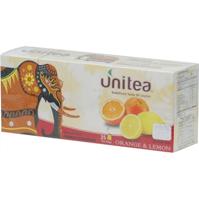 UNITEA. Orange & Lemon черный 50 гр. карт.пачка, 25 пак.