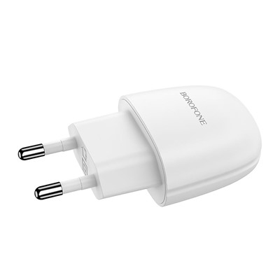 Адаптер Сетевой с кабелем Borofone BA49A Vast (повр. уп.) USB 2,1A/10W (USB/Lightning) (white)