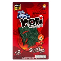 Жареная морская капуста в листах (острый вкус) Seleco, Таиланд, 38,4 г (3,2г * 12шт) Акция