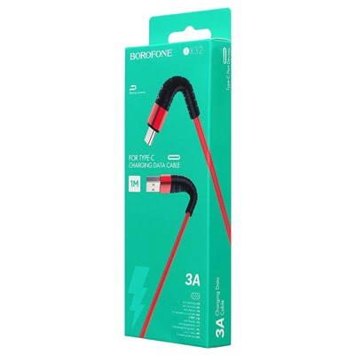 Кабель USB - Type-C Borofone BX32 Munificent  100см 3A  (red)