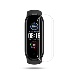 Защитная пленка - для фитнес браслета "Xiaomi Mi Band 5" прозрачный