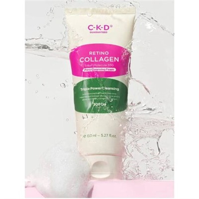 CKD Пенка для лица очищающая - Retino collagen small molecule 300 pore cleansing foam, 150мл