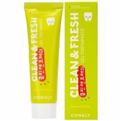 Consly Паста зубная с экстрактами бамбука и зеленого чая - Clean&fresh gel toothpaste,105г