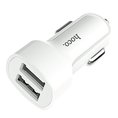 Адаптер Автомобильный Hoco Z2A 2USB/5V/2.4A (white)