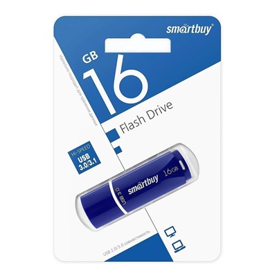 Флэш накопитель USB 16 Гб Smart Buy Crown 3.0 (blue)