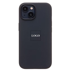 Чехол-накладка ORG Silicone Case SafeMag с анимацией для "Apple iPhone 15" (black)