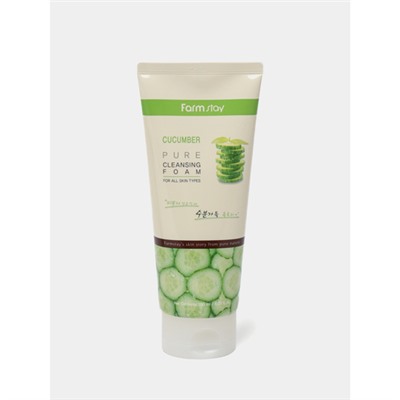 FarmStay Пенка для умывания с экстрактом огурца - Cucumber pure cleansing foam, 180мл