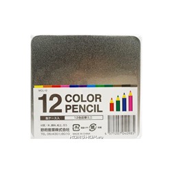 Цветные карандаши в жестяном футляре Colors Pencil 12 (12 шт.), Япония