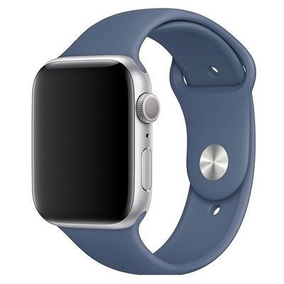 Ремешок - ApW Sport Band Apple Watch 38/40/41мм силикон на кнопке (S) (dark blue)