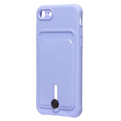 Чехол-накладка - SC304 с картхолдером для "Apple iPhone 7/8/SE 2020" (dark violet)