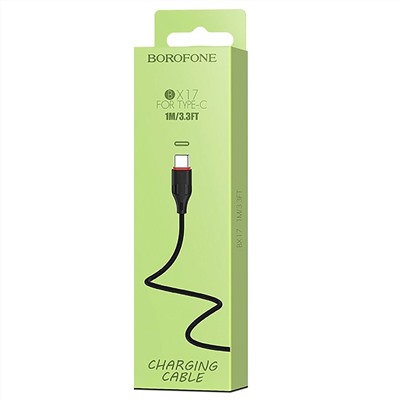 Кабель USB - Type-C Borofone BX17 Enjoy  100см 2,4A  (black)