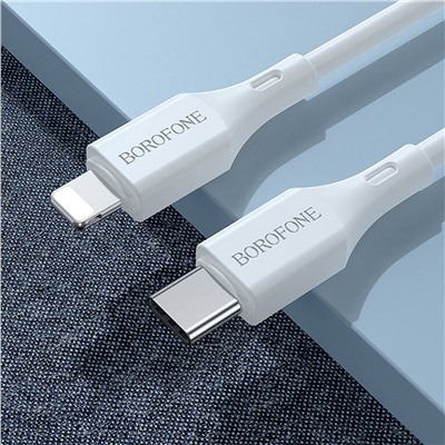 Кабель Type-C - Apple lightning Borofone BX49 PD (повр. уп)  100см 3A  (white)