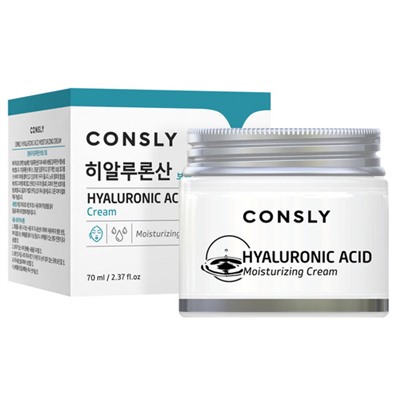 Consly Крем для лица увлажняющий с гиалуроновой кислотой - Hyaluronic acid moisturizing cream, 70мл