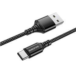 Кабель USB - Type-C Borofone BX54 Ultra bright  100см 2,4A  (black)