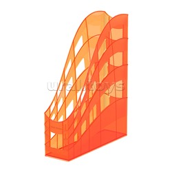 Подставка пластиковая для бумаг вертикальная S-Wing, Neon, 75мм, оранжевый